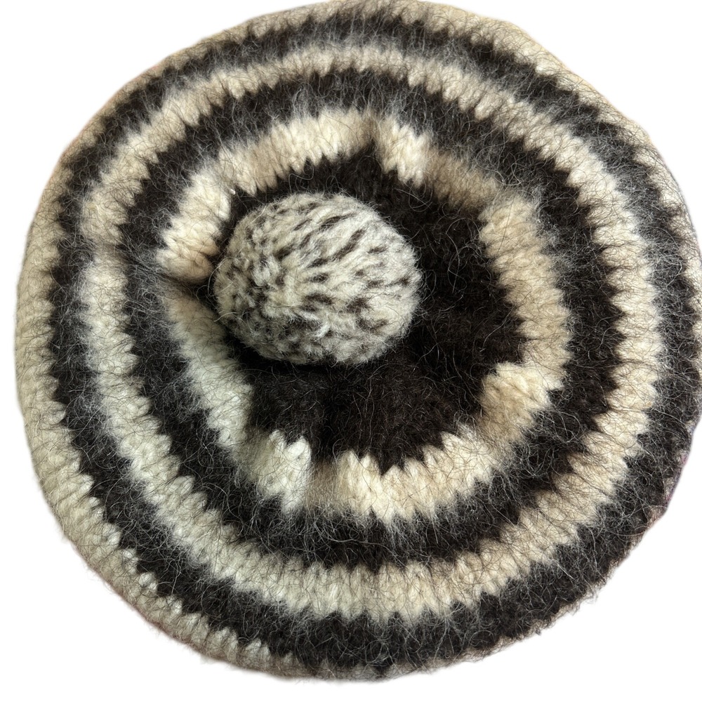 VTG Hand Knit Wool Beret
